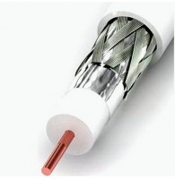 Кабель коаксиальный RG-6/48 (1.02CCS/48AL) диам.-6,5мм белый 7-0102