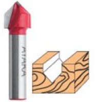 Фреза пазовая галтельная V-обр. d-8 х 9,5мм х 90 гр. Атака 111095