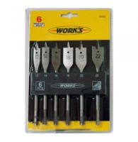 Набор сверл по дереву перьевых 6шт.(д.12,14,16,18,20,22) Werks W602